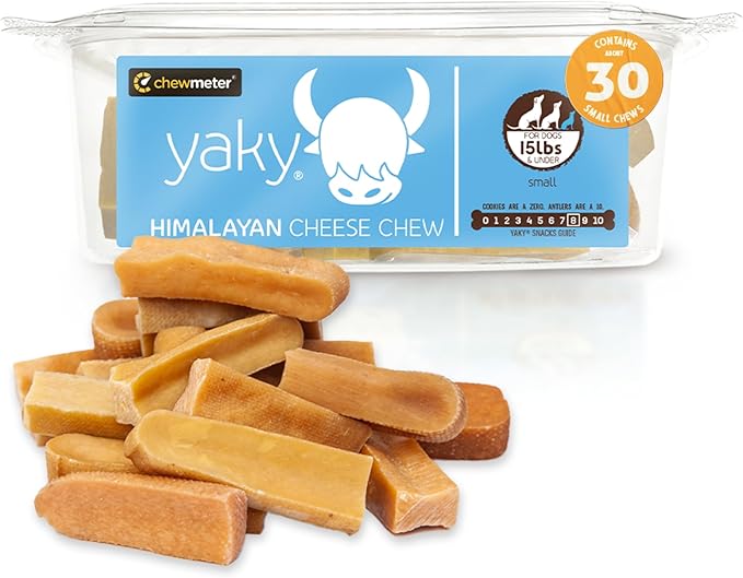 Chewmeter Yaky Himalayan Cheese Chews | Natural Yak Cheese Dog Chews | Long Lasting, Stain Free, Protein Rich, Low Odor | 100% Natural, Healthy & Safe | Small | for Dogs 15 lbs and Smaller | 2.5lb