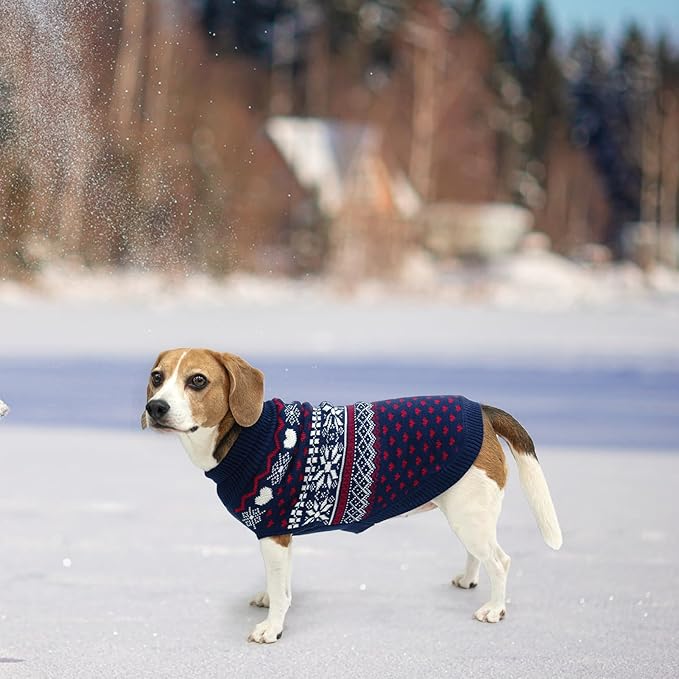 SCENEREAL Dog Sweaters for Small Dogs - Soft, Warm Turtleneck Small Dog Sweater, Ugly Knit Dog Christmas Outfits for Dachshund, Chihuahua, Pug, Yorkie,Winter Pet Clothes Girl Boy, XS