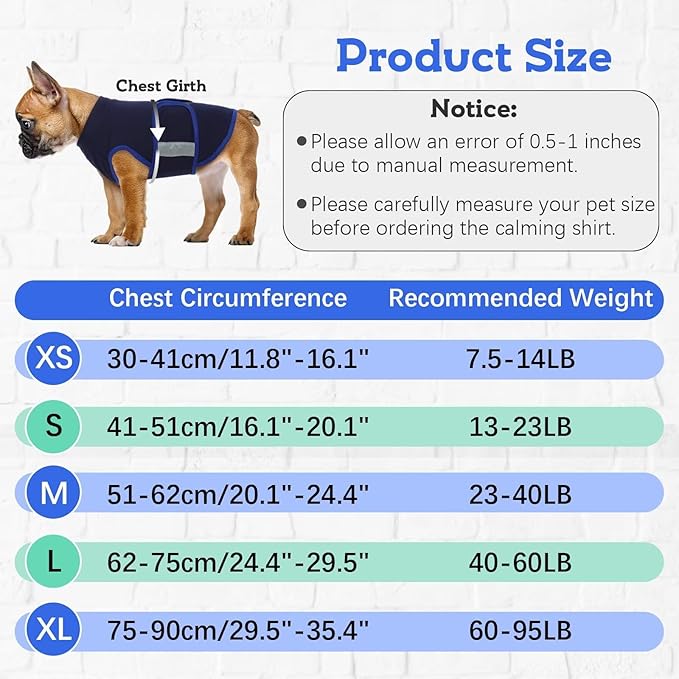 MIGOHI Dog Anxiety Relief Coat,Comfort Anxiety Vest for Dogs,Adjustable Dog Anxiety Calming Wrap for Fireworks,Thunderstorm,Travel,Separation,Anxiety Jacket for Medium Dogs,M,Green