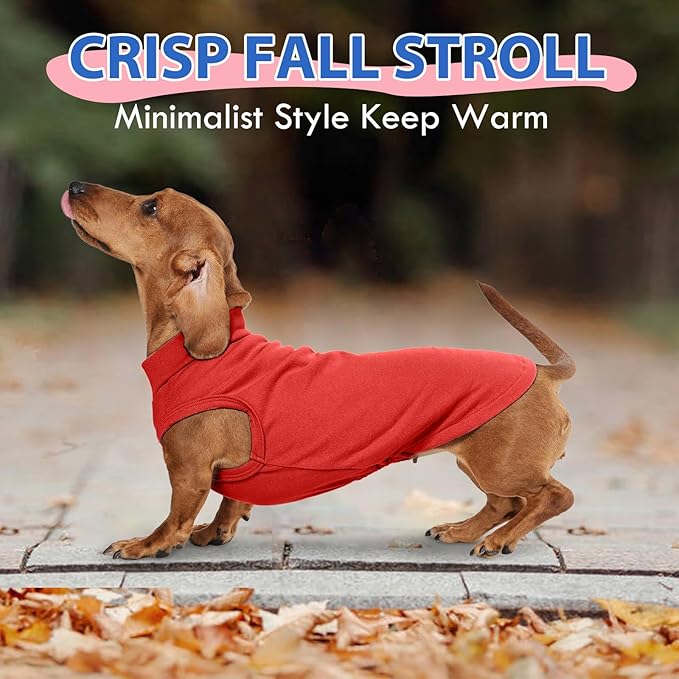 Dog Fleece Vest -Red,XL - Pullover Lightweight Sweater | Warm and Stretchable Medium Dogs Sweatshirt,Winter Soft Jacket for Holiday Clothing,Schnauzer