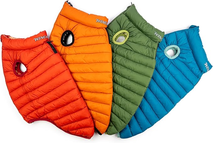 Winchester Pet Premium Reversible Dog Puffer Vest, Blue, Medium