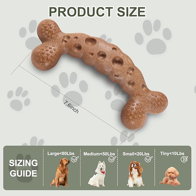 Dog Chew Toy for Aggressive Chewers Chicken Flavored Indestructible Dog Bone Toys for Medium Large Breed to Keep Them Busy