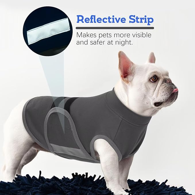 MIGOHI Breathable Dog Anxiety Calming Vest,Dog Firework Anxiety Relief Vest,Dogs Stress and Anxiety Relief Coat,Anxiety Vest for Large Dogs,XL,Gray