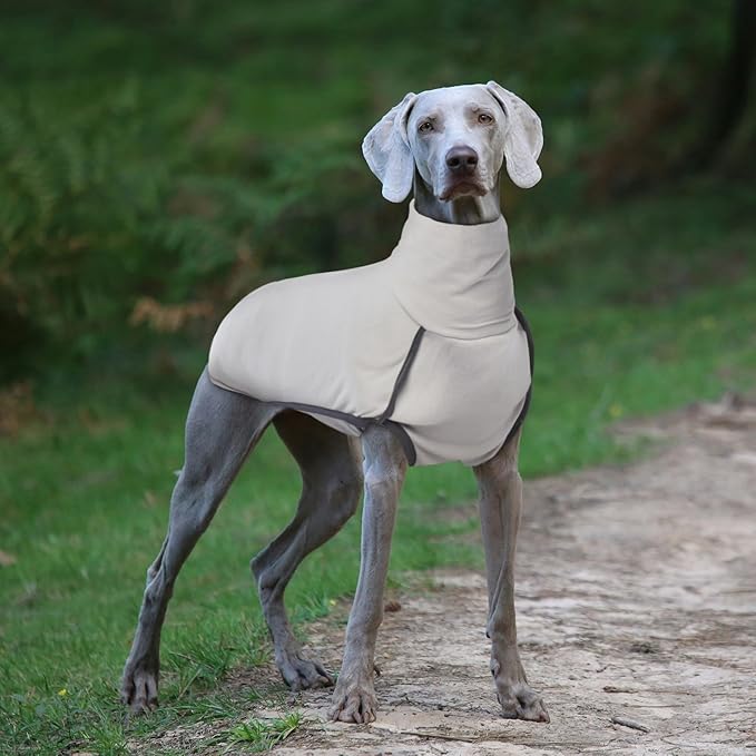 ROZKITCH Dog Winter Coat Soft Pullover Pajamas, Pet Windproof Warm Cold Weather Jacket Vest Cozy Jumpsuit Apparel Outfit Clothes for Walking Sleep Grey S