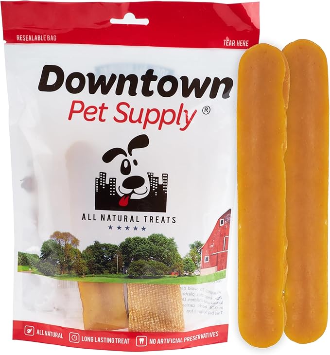 Downtown Pet Supply Yak Cheese Himalayan Dog Chews - Regular Yak Chews Rich in Nutrients for Small to Medium Dogs - Long Lasting, Odorless and Easy to Digest Cheese Dog Treats - 0.5 LB