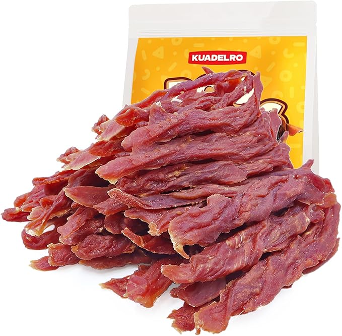 Duck Jerky Dog Treats, Real Duck Strips Dog Training Treats Soft Rawhide-Free Chews Healthy Snacks for Small Medium Large Breed 10.58oz