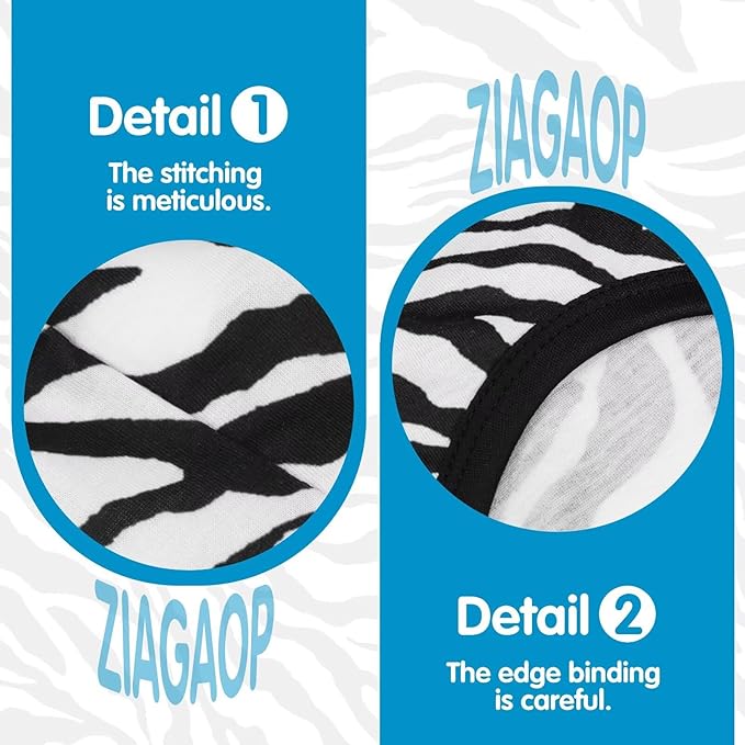 Adorable Zebra Print Dog Shirts – Lightweight, Cozy Outfit for Small to Medium Dogs, Soft & Snuggly Pet Wear for Everyday Comfort and Cuteness.Black L