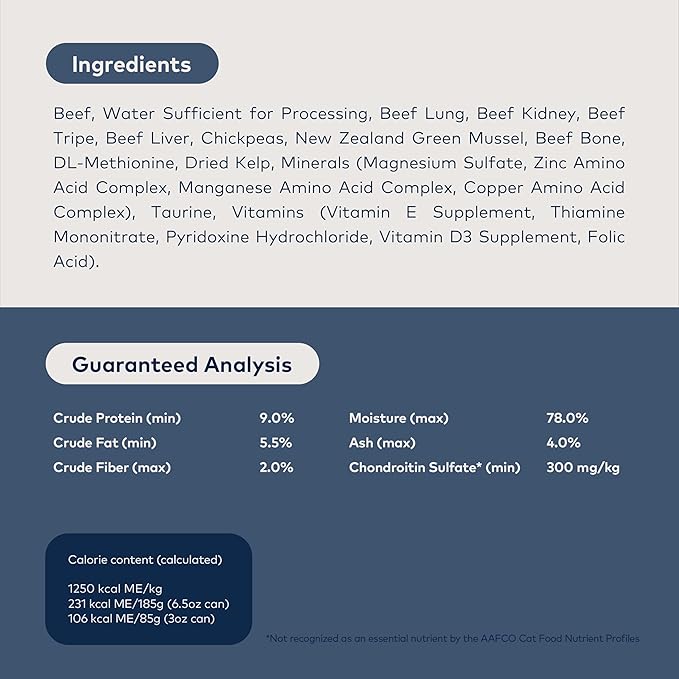 ZIWI Peak Wet Cat Food – All Natural, High Protein, Grain Free, Limited Ingredient, with Superfoods (Beef, Case of 12, 6.5oz Cans)