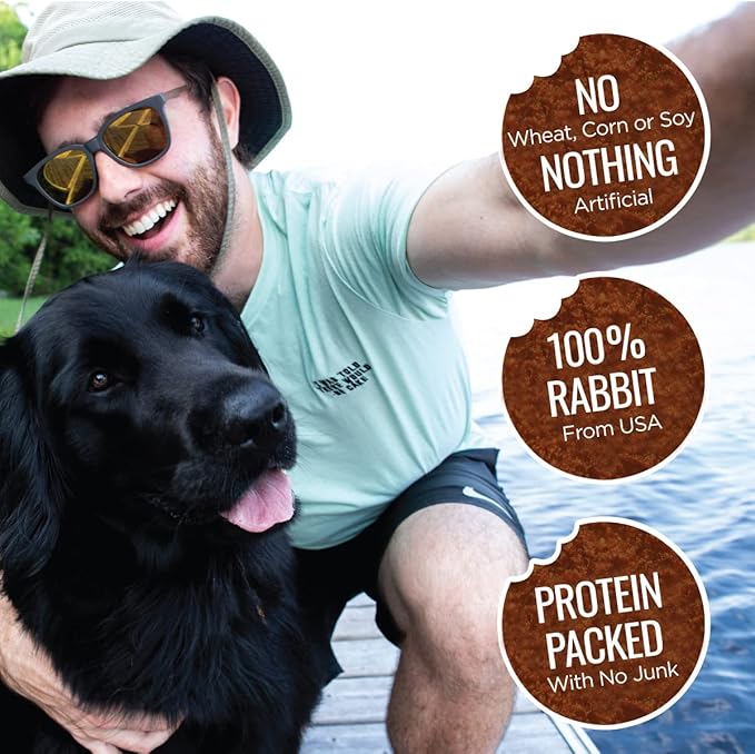Smart Cookie Single Ingredient Rabbit Jerky Dog Treats - Training Treat Strips for Dogs and Puppies with Allergies, Sensitive Stomachs - Dehydrated, 100% Meat, Grain Free, Made in USA - 3oz, Pack of 1