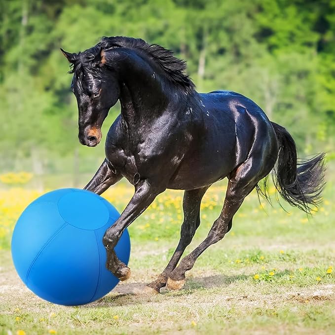 Herding Ball for Dogs- 18" Dog Herding Ball for Dogs/Horse, Dog Agility Equipment for Australian/German Shepherd Collie, Toys for Christmas/Birthday Gifts, Blue