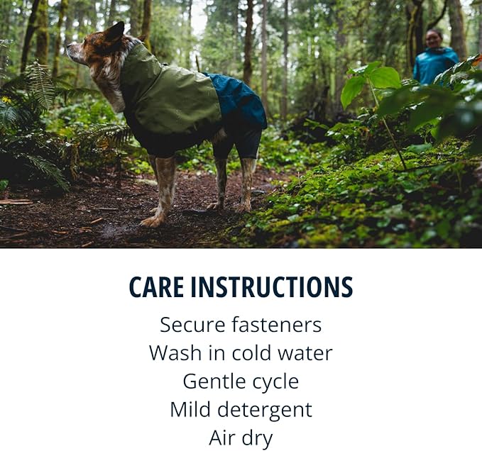 Ruffwear, Sun Shower Dog Raincoat Coverall, Waterproof & Windproof All-Weather Jacket with Full Coverage & Leg Straps, Lightweight & Reflective Dog Gear, Midnight Blue, X-Large