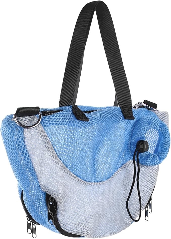 Adjustable Cat Bathing Bag Anti-Bite & Anti-Scratch Bath Washing Mesh Grooming Bag Shoulder Pet Carrier Hands-Free Bag for Small Cats