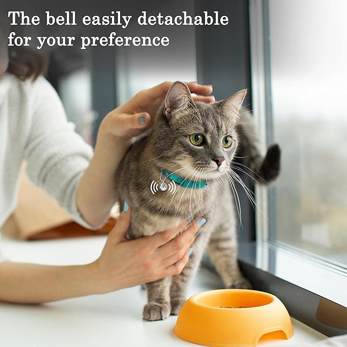 OOPSDOGGY Cat Collar for AirTag Holder, Leather Kitten Collars with Elastic Strap & Bell, Non Breakaway Adjustable Small Pet Collars for Indoor & Outdoor for Boy, Girl (Burgundy)