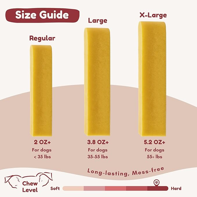 Majestic Pet Himalayan All-Natural Yak Cheese Dog Chews Made with 100% Cows Milk- Long Lasting Dental Chew for Dogs - Healthy Pet Treats (Calm & Joint Wellness, Large, 1 Pack