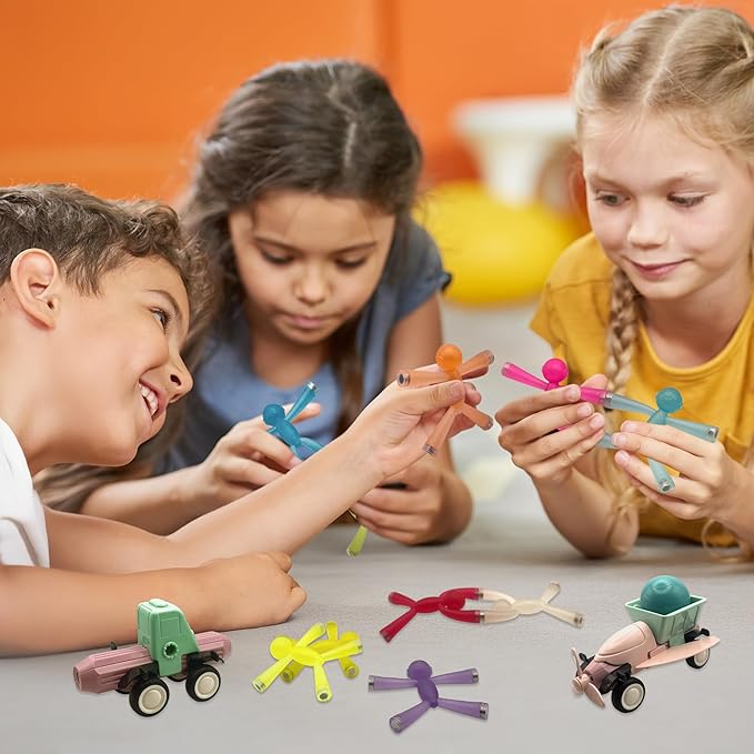MAGMEN Strong X3 Magnets Enhanced Grip Fidget Toys 10-Pack | ADHD Autism Anxiety Relief | Sensory Desk Toys Kids & Adults | Travel Office Stress Relief | Ages 3+ Child Safety Certified. Opaque Colors