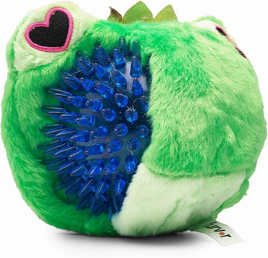 Flourish Pets 2 in 1 Multi-Layer Chew Toy for Active Dogs | Non-Toxic BPA Free Double Stitched Soft Fabric Exterior Dog Toys | Long-Lasting Dog Plush Toys – Love Frog 3.5"