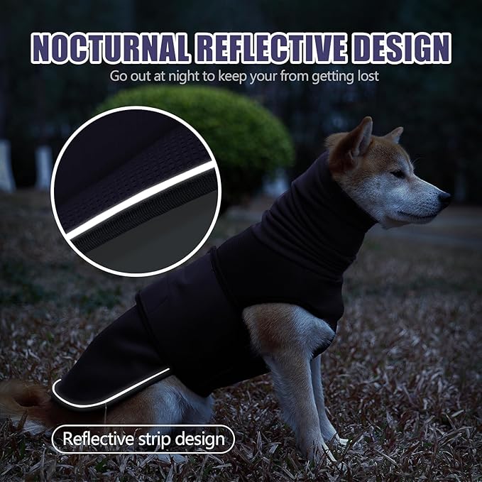 Dog Anxiety Vest,Pet Calming Hoodie Breathable Dog Anti-Anxiety Jacket for Thunder Fireworks and Separation,Blue S