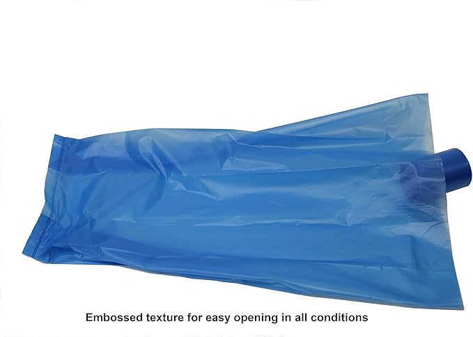 Easy Open & Strong Leak-Proof Poop Bags Dog Waste Bags 13.25 x 9" Made in USA .Bags are easier to tie than standard 12 inch bags (Blue)