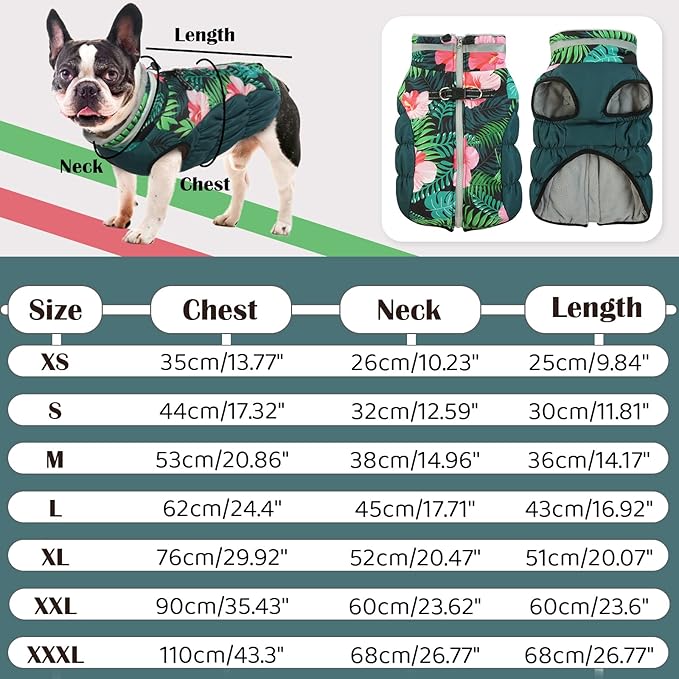 Dog Jackets for Large Dogs, Large Dog Winter Coat, Pet Cold Weather Coats, XXXL Pet Jacket with D-Ring, Waterproof Coat with Back Zipper,Snowsuit Labrador German Shepherd Doberman,XXXL