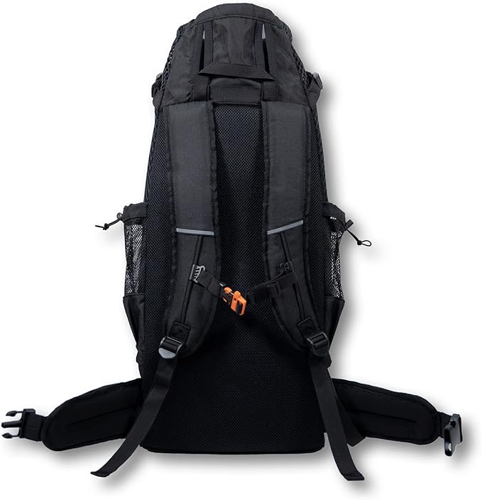 K9 Sport Sack Knavigate - X-Large, Midnight Black - Ideal for Dogs with 23-25” Back Length - Adjustable, Backpack-Style Carrier with Internal Frame & Padded Hip Belt