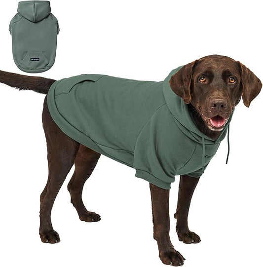 Tuff Pupper Dog Hoodie | Premium Quality 100% Organic Cotton | Ultra Soft Interior for Superior Comfort | Elastic Cuffs & Drawstring for Warmth | Stretch Fit Suitable for All Breeds (Teal, XXL)