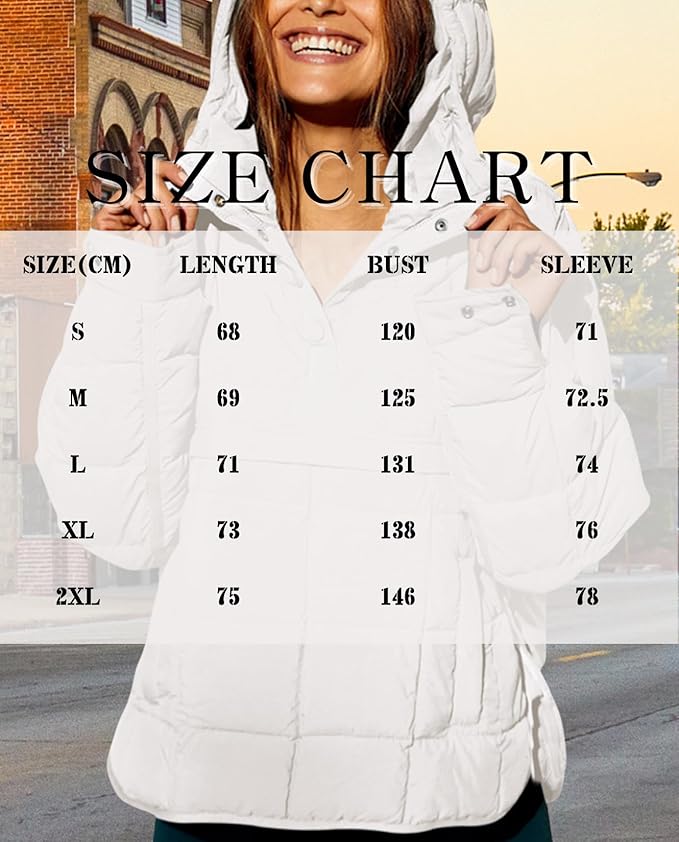 Womens Oversized Hooded Puffer Jacket Fall Winter Warm Quilted LightWeight Jacket Casual Fashion Solid Color Coat