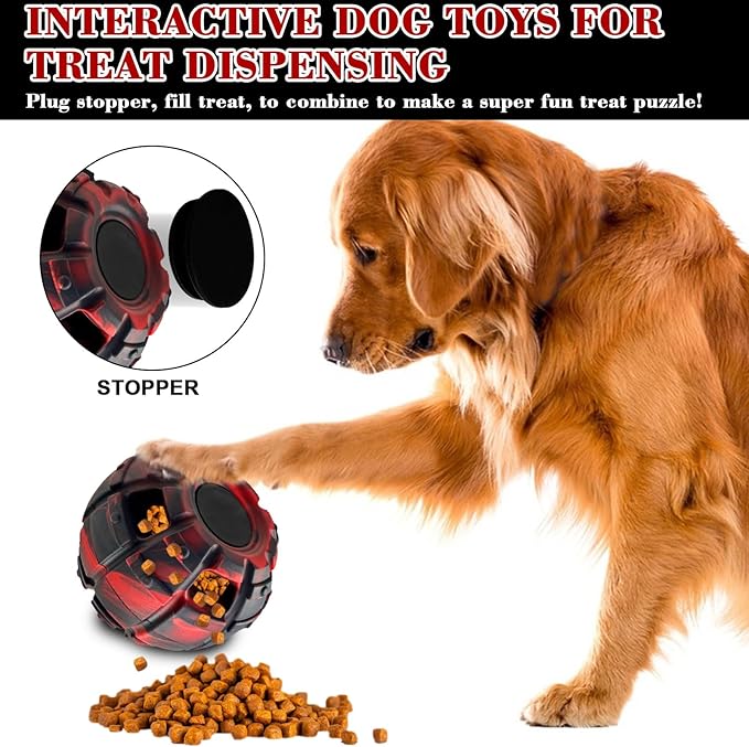 Yipetor Dog Toy, Frozen Dog Treats to Keep Dogs Busy, Interactive Treat Dispensing Dog Toy Puzzle, Interactive Chew Toys for Dog Power Chewer, Durable Rubber-Easy to Clean-Holds Kibble - Large