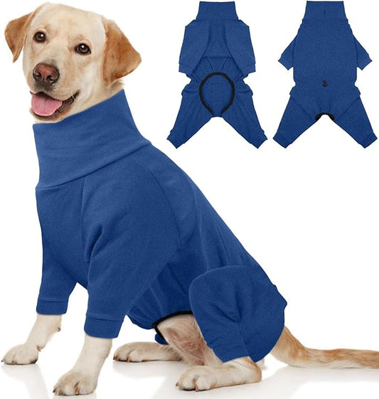 Dog Winter Coat,Full Body Pajamas Onesie Warm Dog Cold Weather Jacket,4-Legged Onesie Jumpsuit,High Collar Snowsuit Sweater for Walking, Hiking, Travel, Home Wear