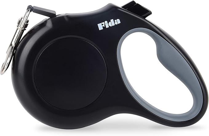 Fida Retractable Dog Leash X-Small Breed, 10 ft Durable Pet Walking Leash for Extra Small Dogs/Cats/Small Animals up to 18 lbs, 360° Tangle Free, Black