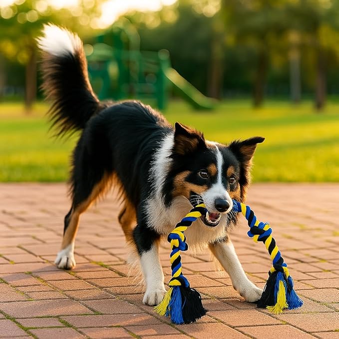 Dog Rope Toys Heavy Chew Toys for Medium & Large Breed Dogs – Durable Rope Toy Set for Teething, Chewing, and Interactive Play(Set of 7 Toys)