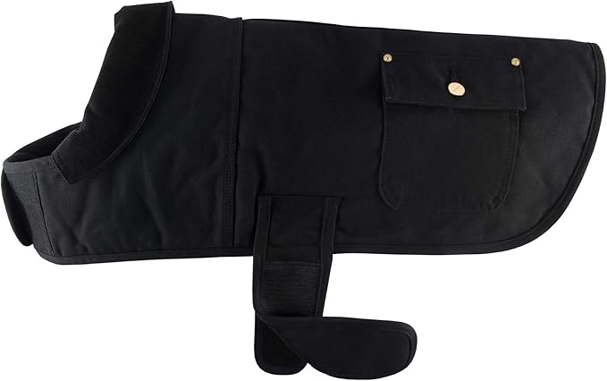 Carhartt Firm Duck Insulated Dog Chore Coat, Durable Weather Resistant Coat for Cold and Windy Conditions, Contains PFAS (Black), Small