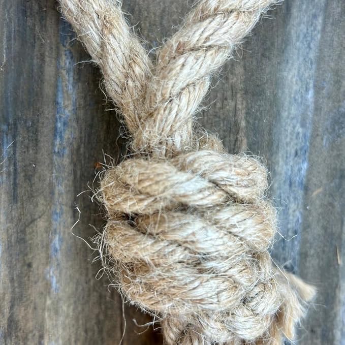 Hemp Rope Dog Tug Toy - Eco-Friendly Lasting Performance - Interactive & Entertaining Dog Gift - No Harmful Dyes or Chemicals, Perfect for Large Dogs, (Up to 50lbs +)
