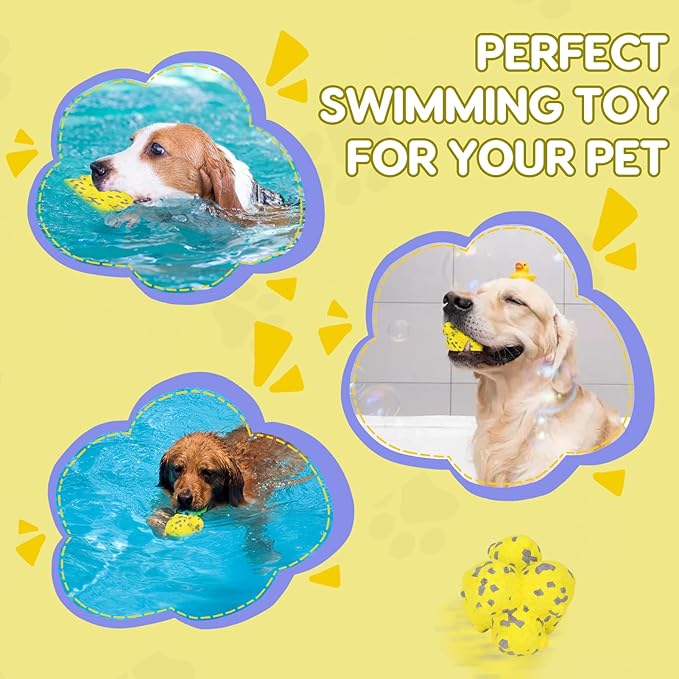 Dog Balls for Aggressive Chewers, ETPU Dog Toy Ball, Float Tennis Balls for Dogs Aggressive Chewers, Indestructible Tennis Ball Dogs for Large Medium Small Dogs Grinding Teeth Strong Elasticity