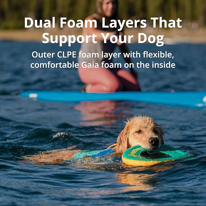 Ruffwear, Float Coat Dog Life Jacket, Premium Buoyancy Swim Vest with Lift Handle, Secure Fit & Reflective Trim, Adjustable Flotation for Swimming, Boating, & Outdoor Adventures, Deep Blue, Medium