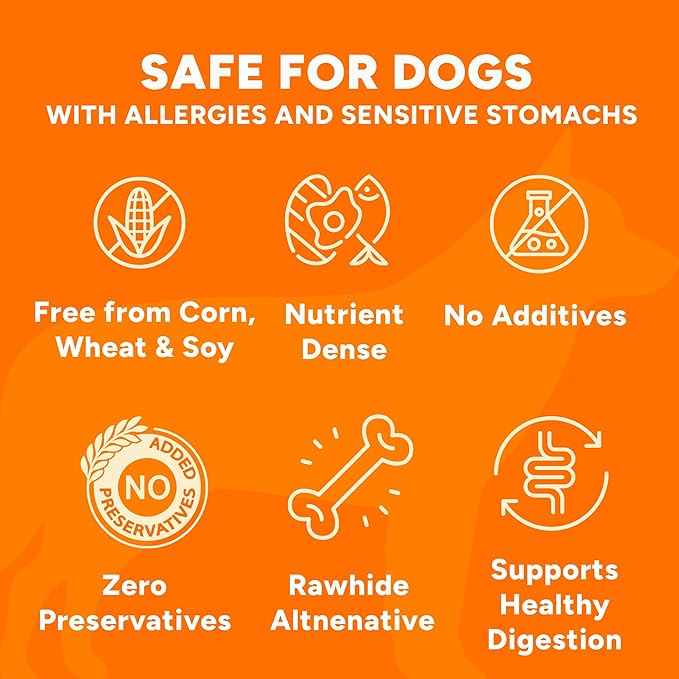 Gaines Family Farmstead Sweet Potato Dog Bones – 8 oz Bag, All-Natural, Single Ingredient, Grain-Free Dog Treats for Digestive Health, High Fiber - Training & Rewards, Made in USA