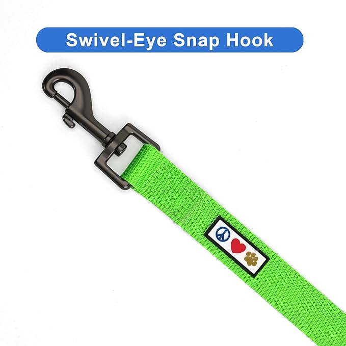 Pawtitas Personalized Dog Leash Embroidered Customize with Your Pet Name & Phone Number Puppy 6 ft Long Extra Small Green Custom Engraved Name, Green ✅ Solid, Customized 2XS (Pack of 1)