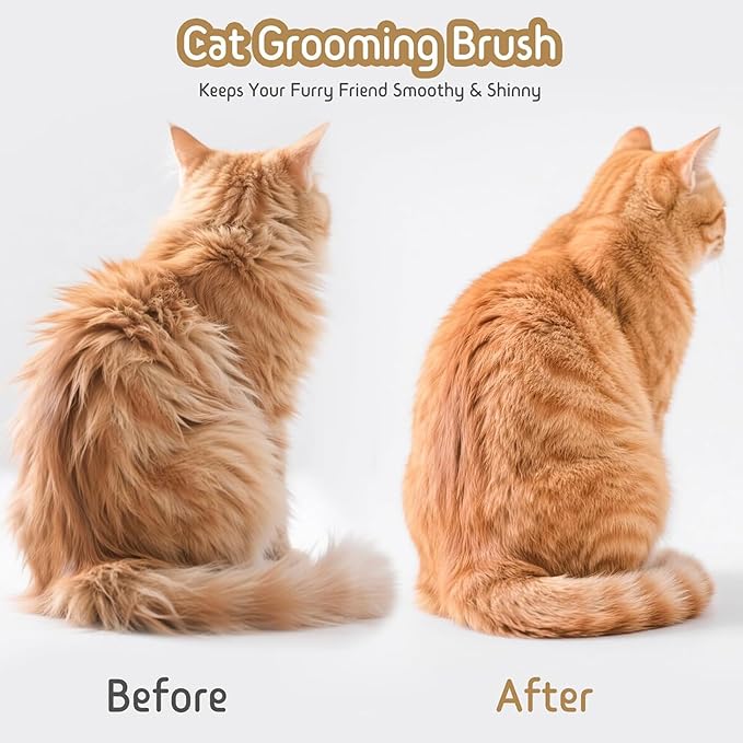 Self Cleaning Shedding Brush - Skin Friendly Grooming Tool for Dogs, Cat Grooming Brush, Skin Friendly Deshedding Grooming Tool for Dogs & Cats, Suitable for Shedding & Haired Pets (Pink)