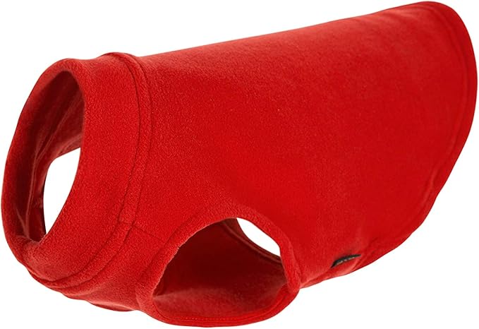 Gooby Stretch Fleece Vest Dog Sweater - Red, Medium - Warm Pullover Super Stretchy Fleece Dog Jacket for Small to Large Dogs