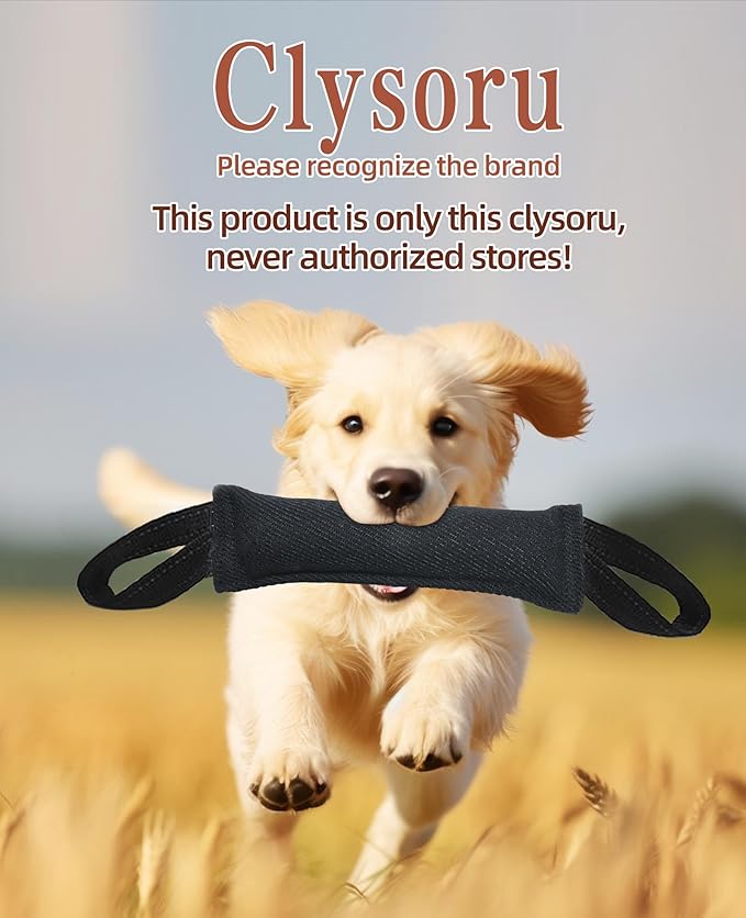 Clysrou Dog Tug Toy Tough Jute Bite Pillow Lasting Training Equipment Puppy to Large Dogs Interactive