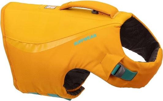 Ruffwear, Float Coat Dog Life Jacket, Premium Buoyancy Swim Vest with Lift Handle, Secure Fit & Reflective Trim, Adjustable Flotation for Swimming, Boating, & Outdoor Adventures, Wave Orange, Large