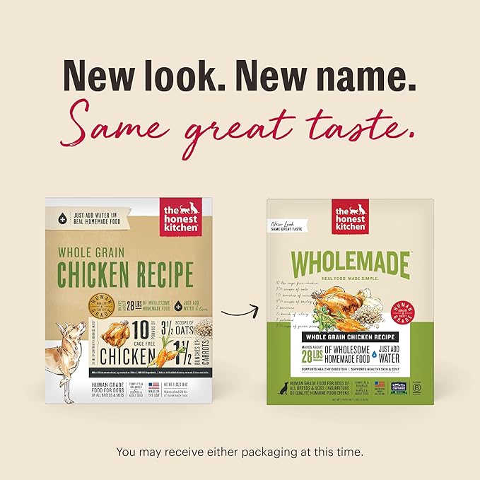 The Honest Kitchen Wholemade™ Whole Grain Chicken Dog Food, 10 lb Box
