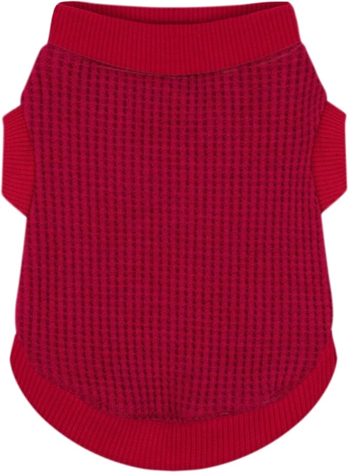 Cozy and Functional Dog Shirts for Small Puppies: Stretchable Wine Red Attire with Easy-On Design, Ideal for Chihuahuas and Yorkies - Enhance Comfort and Playfulness on Chill Days XX-Small