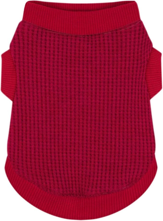 Cozy and Functional Dog Shirts for Small Puppies: Stretchable Wine Red Attire with Easy-On Design, Ideal for Chihuahuas and Yorkies - Enhance Comfort and Playfulness on Chill Days XX-Small