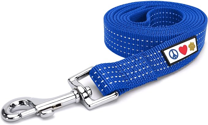 Pawtitas 6 FT Pet Puppy Leash Reflective Dog Leash Comfortable Handle Highly Reflective Threads Heavy Duty Dog Training Leash Available as a 6 ft Small Dog Blue Leash