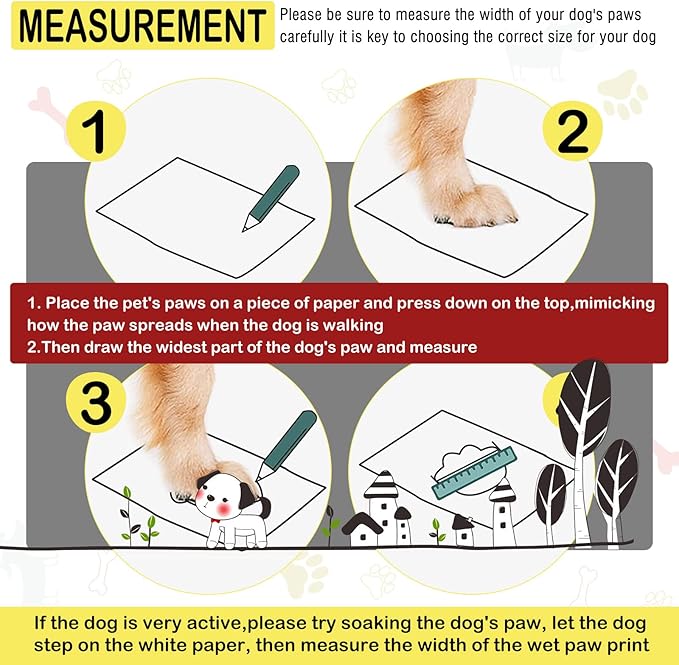 DcOaGt Dog Shoes for Large Dogs 4PCS Anti-Slip Dog Boots & Paw Protectors for Hot Pavement Winter Snow Hiking Walking, Waterproof Breathable and Reflective Dog Booties for Large Size Dogs