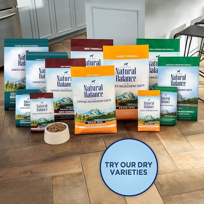 Natural Balance Limited Ingredient Adult Dry Dog Food with Healthy Grains, Reserve Duck & Brown Rice Recipe, 12 Pound (Pack of 1)