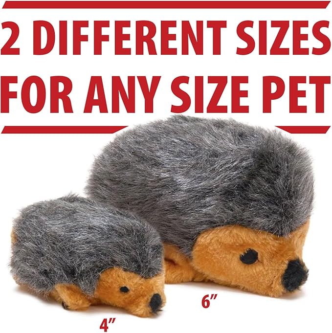 Jeffers Pet Plush Dog Toy with Squeaker, Hedgehog 6" - Soft Crinkle Fabric, Safe & Durable, Healthy Fun for Small & Medium Dogs, Interactive Play, Fetch, Tug - Best Gift for Active Games