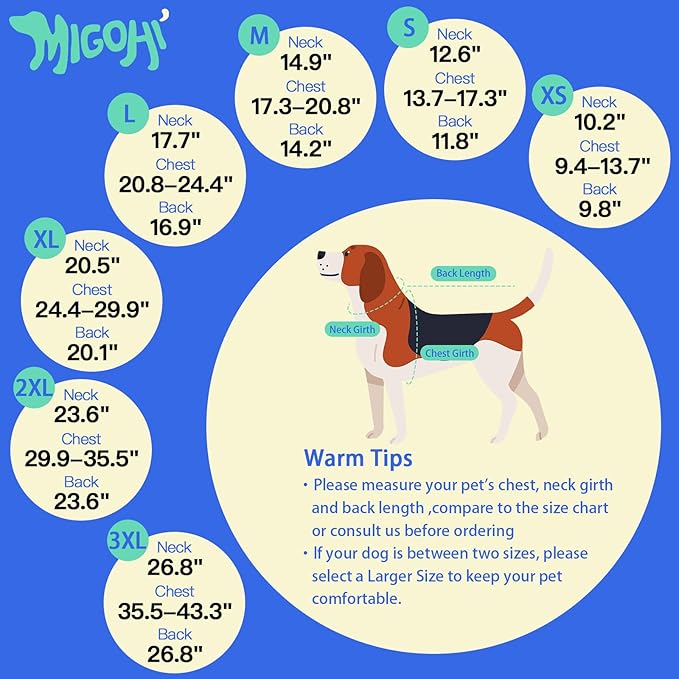 MIGOHI Warm Dog Jacket - Waterproof Small Dog Coat with Furry Collar, Windproof Dogs Fleece Vest, Reflective Cold Weather Coats for Small Dogs, Adjustable Buckle,Poodle,S,DarkBlue