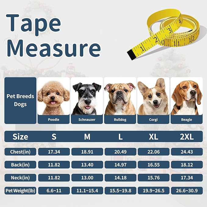 Dog Winter Coat for Small & Medium Dogs (Up to 31lb), Waterproof Dog Coat with Harness, Puppies Windproof Puppy Puffer Jacket, Snowsuit for Dachshund,Frenchie, Corgi (Paw Blue, Medium)