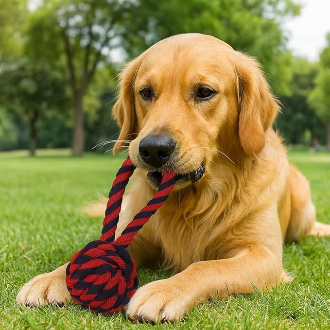 Dog Rope Toys Heavy Chew Toys for Medium & Large Breed Dogs – Durable Rope Toy Set for Teething, Chewing, and Interactive Play(Set of 3 Toys)